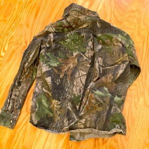 5/$25 Spartan outdoors camp canvas shirt small